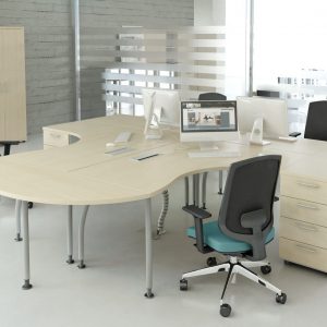 Kancelarske stoly_ALFA-zostava so skrinkami a kontajnerom
